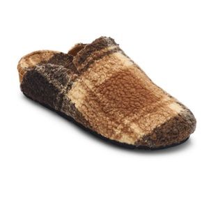 Free People Damon Faux Shearling plaid Mule